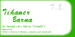 tihamer barna business card